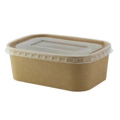Rectangular Kraft Meal Box with lamination - 24oz L:6.8in W:4.8in H:2.2in - 200 pcs