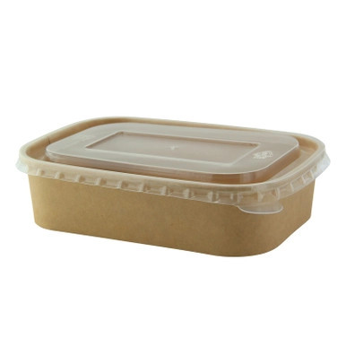 Rectangular Kraft Meal Box with lamination - 16oz L:6.8in W:4.8in H:1.6in - 200 pcs