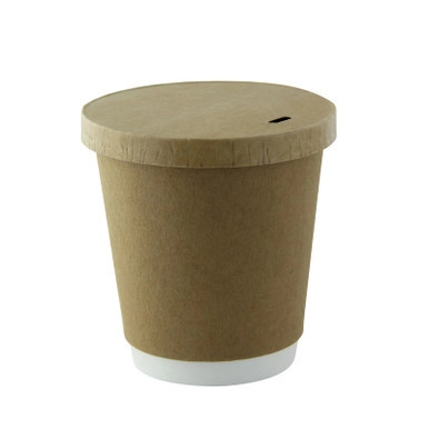 Kraft Paper Coffee Lid for 10oz / 12oz / 16oz / 20oz D:3.54in - 1000 pcs