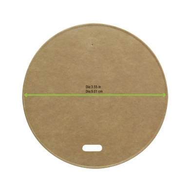 Kraft Paper Coffee Lid for 10oz / 12oz / 16oz / 20oz D:3.54in - 1000 pcs