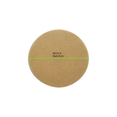 Kraft Paper Lid for 210POC60N & 210POB61 & 210GPU7(BR) - D:2.44in - 1000 pcs