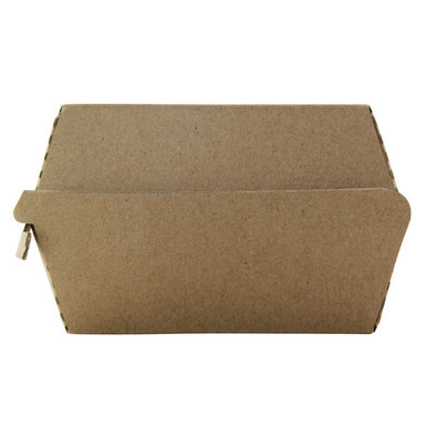 Kraft Corrugated Hamburger Clamshell Take Out Box - 18oz L:5.7in W:5.1in H:3.14in - 500 pcs