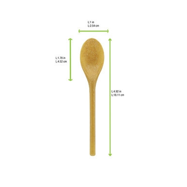 Wood Fiber Composite Reusable Spoon - L:7.08in - 1000 pcs
