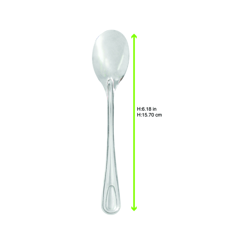 Reusable Stainless steel spoon - L:6.18in - 500 pcs