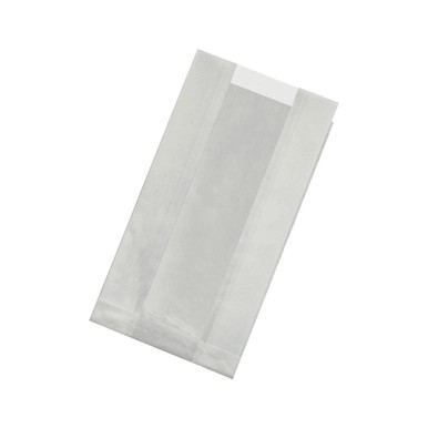 White Kraft Bag with Window Greaseproof - L:8.7in W:4.7in H:2in - 1000 pcs