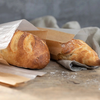 Brown sandwich bag with crystal window - L: 15.74in W: 7.9in H: 2.4 - 1000 pcs