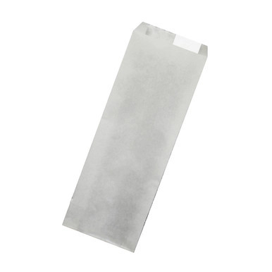 White greaseproof sandwich bag with crystal window - L:12.2in W:4.3in H:1.6in - 1000 pcs