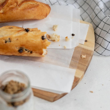 White greaseproof sandwich bag with crystal window - L:15.74in W:7.9in H:2.4in - 1000 pcs