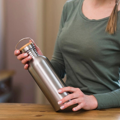 Noxbottle reusable stainless steel double wall isothermal water bottle with cap - 25oz H:10.82in - 12 pcs