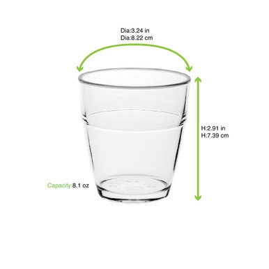Clear cupoly reusable stackable tritan cup - 8.1oz D:3.24in H:2.91in - 120 pcs Clear cupoly reusable stackable tritan cup - 8.1oz D:3.24in H:2.91in - 120 pcs