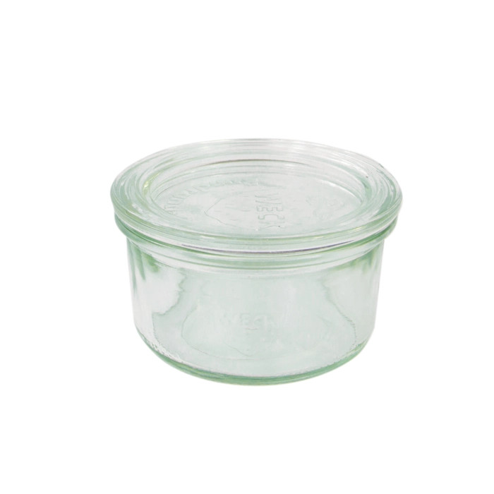 Bokocook reusable Weck glass jar with glass lid - 5.5oz H:1.96in D:3.14in - 12 pcs