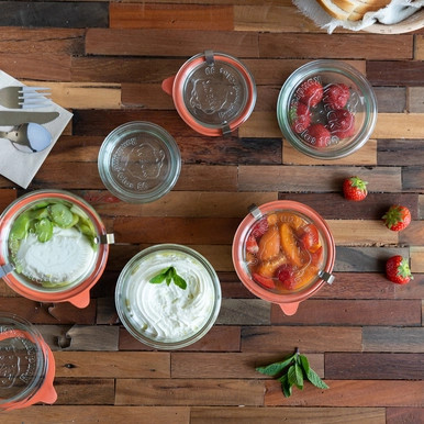 Bokocook reusable Weck jars with glass lid mold - 28.7oz H:5.9in D:3.93in - 6 pcs