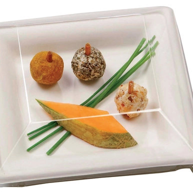 Square White Sugarcane Plate (No added PFAs) - L:6.2in W:6.2in - 500 pcs Square White Sugarcane Plate (No added PFAs) - L:6.2in W:6.2in - 500 pcs