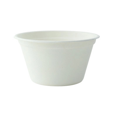 White Sugarcane Takeout Bowl (No added PFAs) - 12oz D:4.3in - 500 pcs