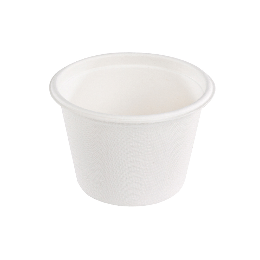 White Sugarcane Takeout Bowl (No added PFAs) - 16oz D:4.3in - 500 pcs