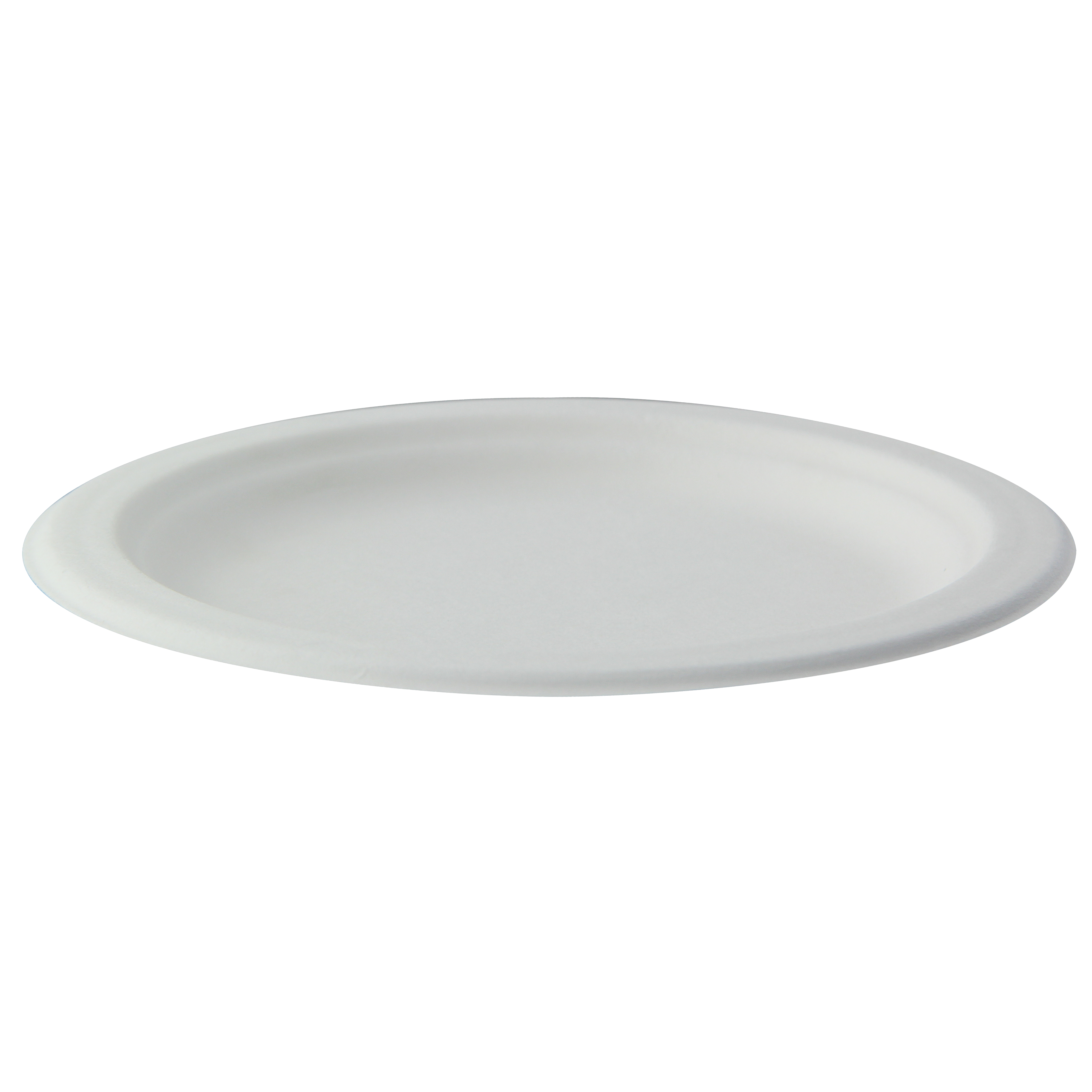 Sugarcane White Round Plate (No added PFAs) - D:6in - 1000 pcs