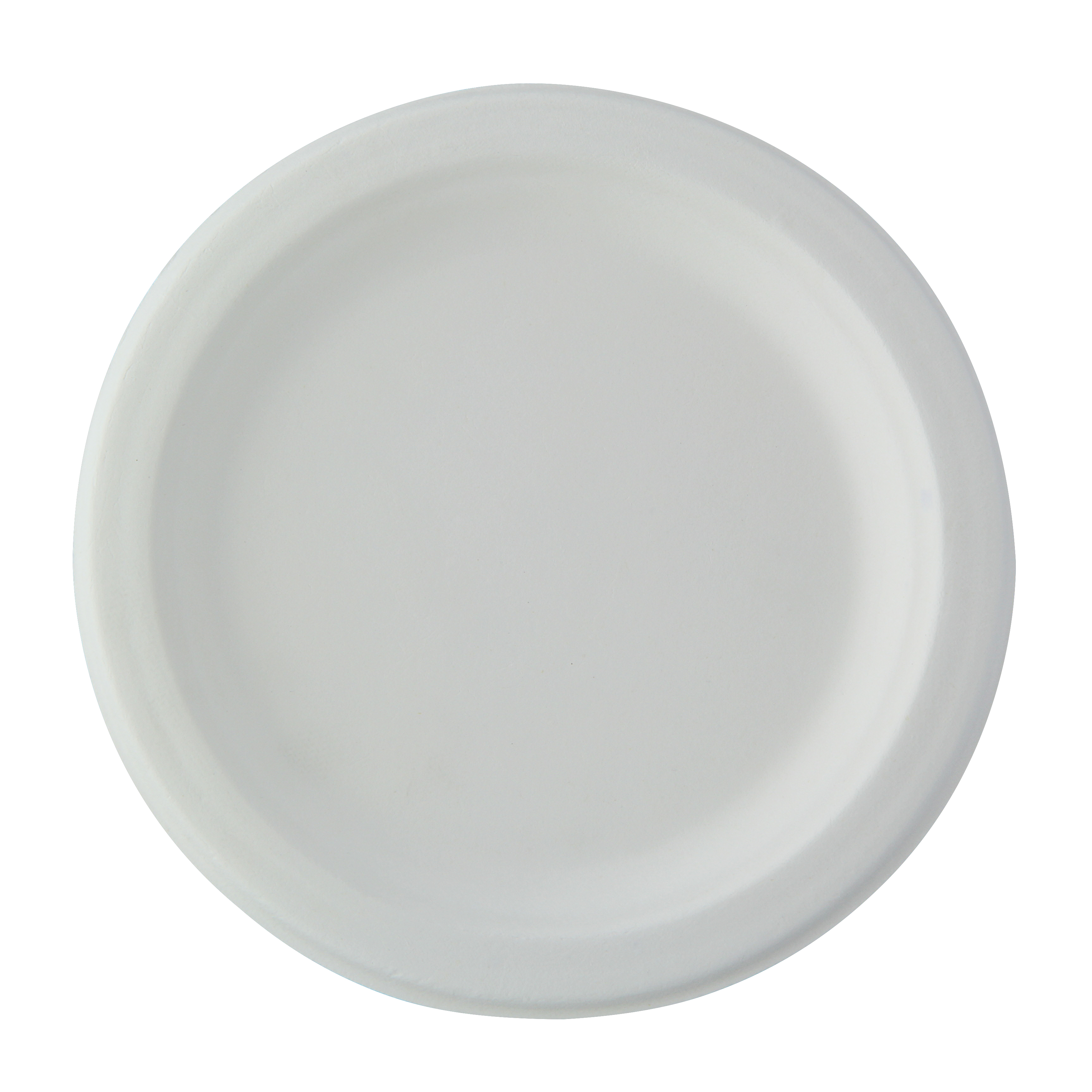 Sugarcane White Round Plate (No added PFAs) - D:6in - 1000 pcs