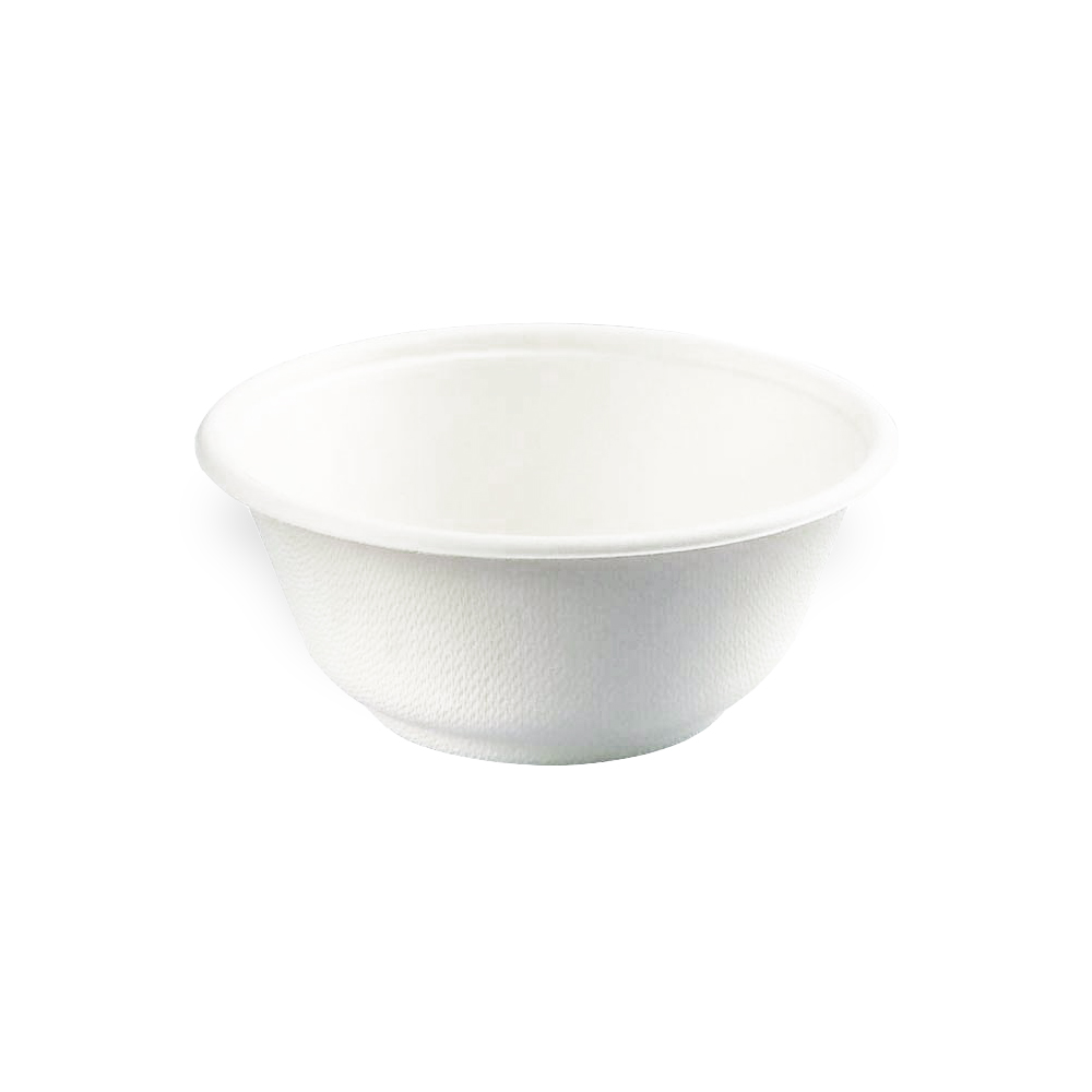 White Sugarcane Bowl (No added PFAs) - 12oz D:5in H:2in - 500 pcs