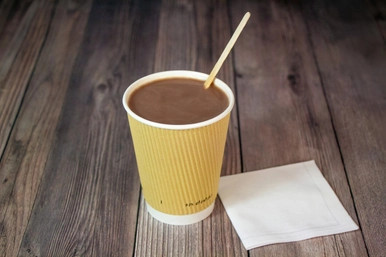 Kraft Rippled Wall Cup Plastic Free - 4oz D:2.4in H:2.4in - 1000 pcs