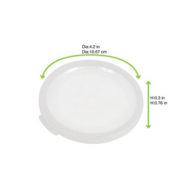 Phoenix Reusable translucent lid - D:4.2in H:0.3in - 24 pcs