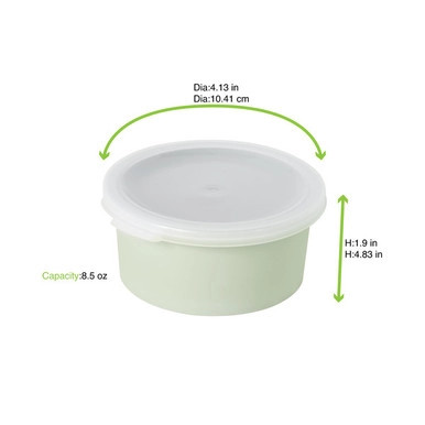 Phoenix Reusable recyled pale green bowl - 8.5oz D:4.1in H:1.9in - 24 pcs