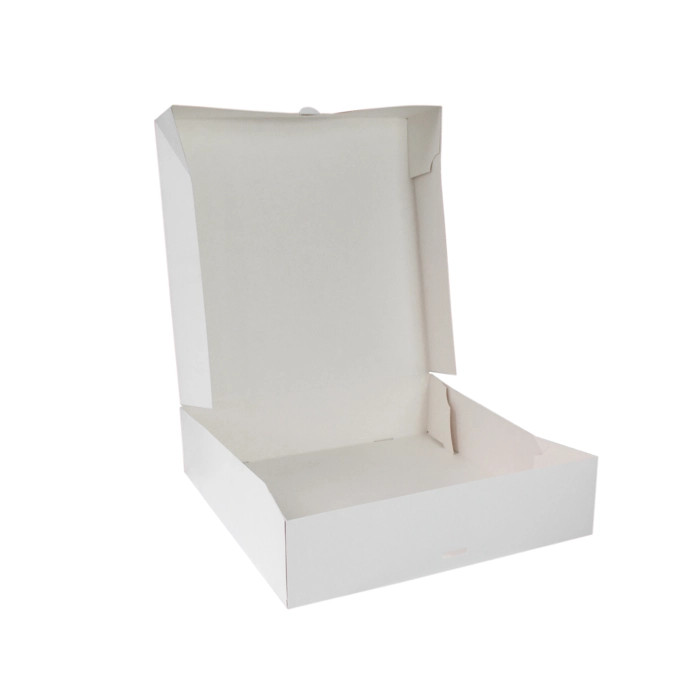 White Pastry Box - L:12.06in W:12.06in H:3.15in - 50 pcs White Pastry Box - L:12.06in W:12.06in H:3.15in - 50 pcs