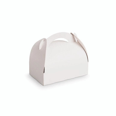 White Pastry Box With Handles - L:7.09in W:7.09in H:3.94in - 50 pcs White Pastry Box With Handles - L:7.09in W:7.09in H:3.94in - 50 pcs