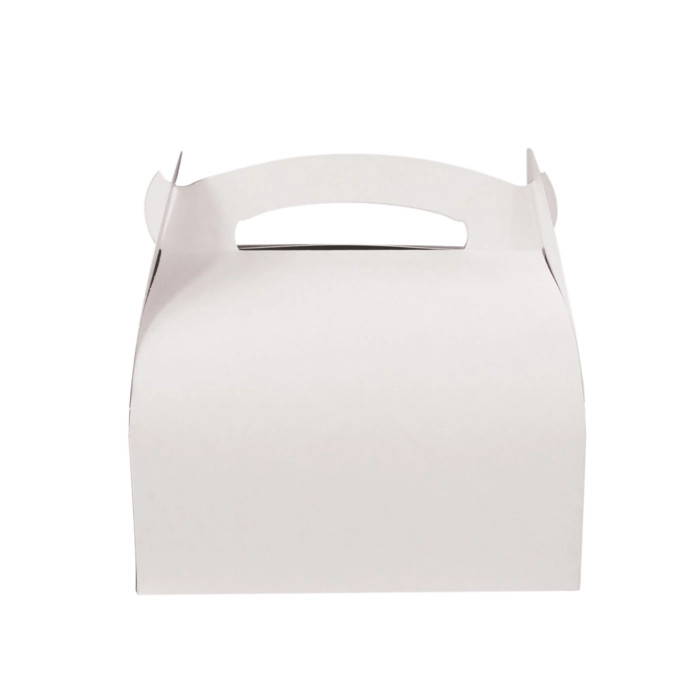 White Pastry Box With Handles - L:7.09in W:6.3in H:6.69in - 50 pcs White Pastry Box With Handles - L:7.09in W:6.3in H:6.69in - 50 pcs