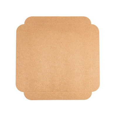Brown Square Tray with Foldable Edges - L:6.69in W:6.69in H:0.79in ...