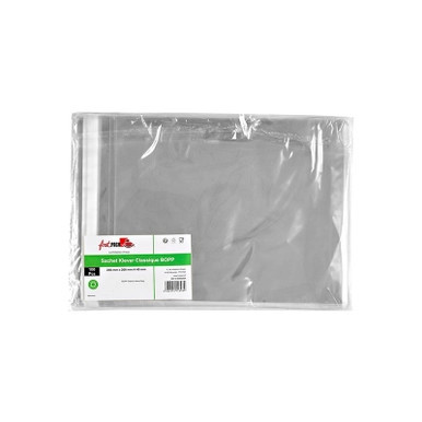 Classic transparent resealable BOPP Klever bag - L:9.84in W:7.87in H:1.57in - 2000 pcs
