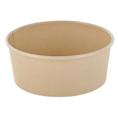 Buckaty Bamboo paperboard multi purpose bowl Plastic Free - 25oz L:5.9in W:5in H:2.36in - 360 pcs