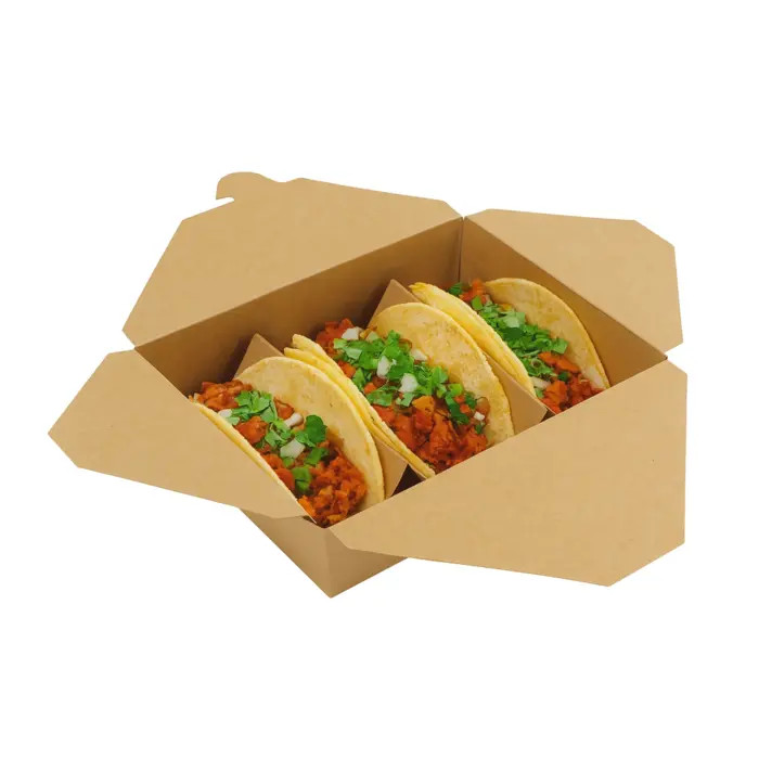 Taco insert for 3 tacos PE coating on both sides - L:15.4in W:5.3in - 1000 pcs