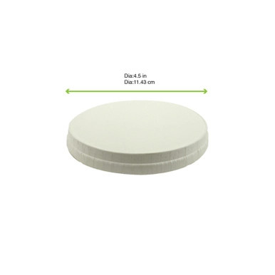 Compostable Paper Lid for 12/16/24/32oz Cup - D:4.5in - 500 pcs
