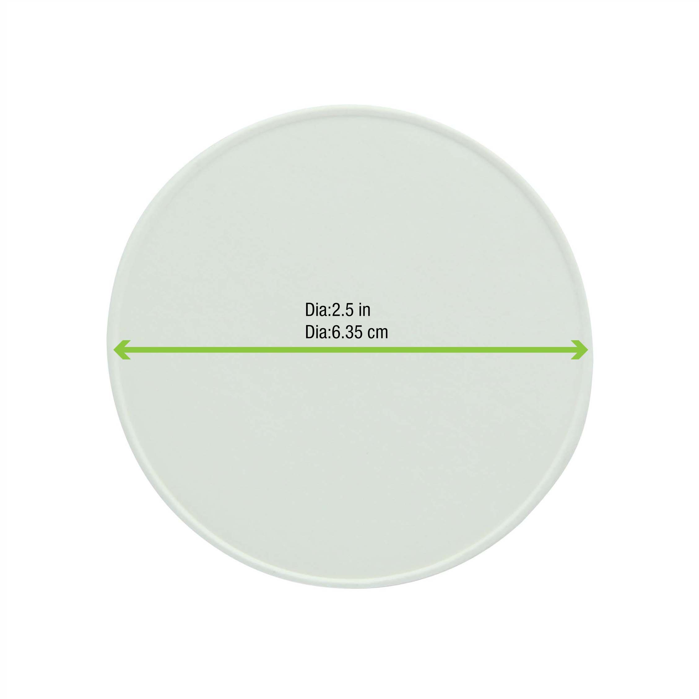White Paper Lid for 210POC60N & 210POB61 & 210GPU7(BR). - D:2.44in - 1000 pcs