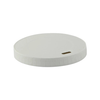 Compostable White Paper Coffee Lid for 8oz - D:3.15in - 1000 pcs