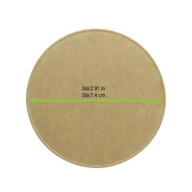 Kraft Paper Lid for 6oz Paper Cups And 21POC8/12. - D:2.9in - 1000 pcs