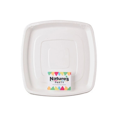 Square sugarcane fibre catering tray - L:11.97in W:11.97in - 24 pcs
