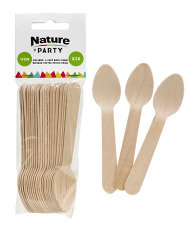 Wooden teaspoon - L:4.33in - 500 pcs