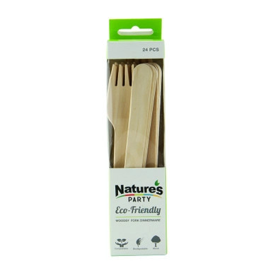WOODSY Wooden fork - L:6.22in - 500 pcs