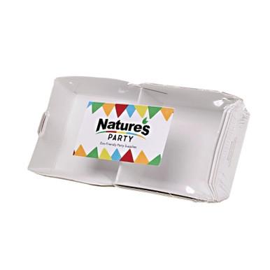 Mini white cardboard burger box - L:3.54in W:3.54in - 60 pcs