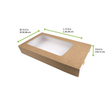 Kraft Paper Large Sleeve - L:17.9in W:12.2in H:3.2in - 100 pcs