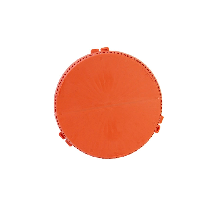 HUSKLY Reusable round pizza box red husk composite - D:10.2in H:1.1in - 12 pcs (6 sets)