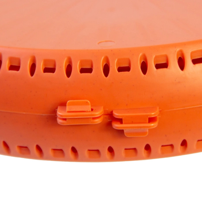 HUSKLY Reusable round pizza box red husk composite - D:13.4in H:1.1in - 12 pcs (6 sets)