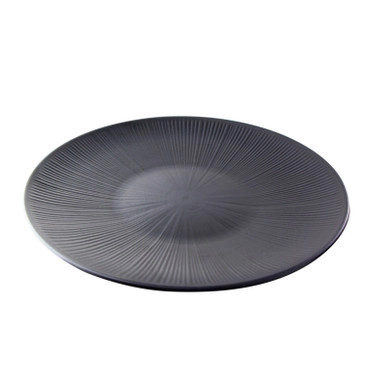 Phoenix Reusable recycled black plate - D:13.0in H:1.4in - 8 pcs