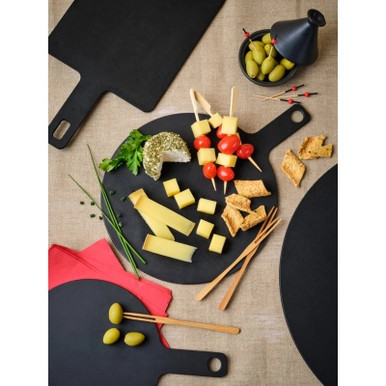 Phoenix Rectangular board black wood fiber - L:13.5in W:7.5in H:0.24in - 6 pcs