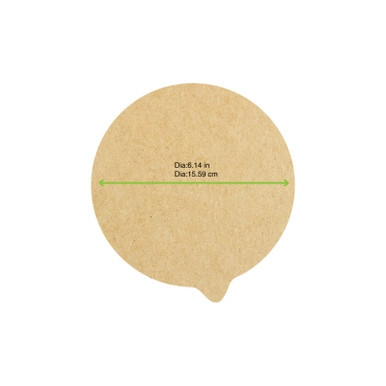 Die Cut Kraft Lid  - D:6.14in - 500 pcs Die Cut Kraft Lid  - D:6.14in - 500 pcs