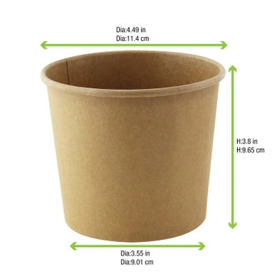 Deli Kraft Container. - 27oz D:4.49in - 500 pcs