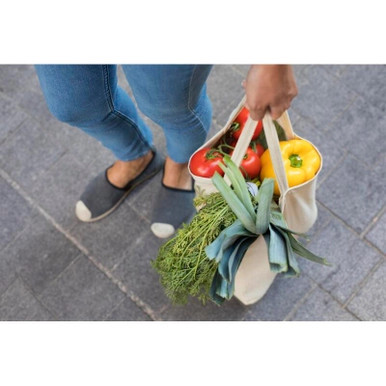 Cotton Lunch Bag  - W:14.2in Gusset:8.7in H:10.6in - 50 pcs