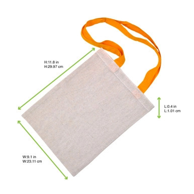 Tote Bag With Yellow Handles - L:9.1in H:11.8in - 100 pcs Tote Bag With Yellow Handles - L:9.1in H:11.8in - 100 pcs