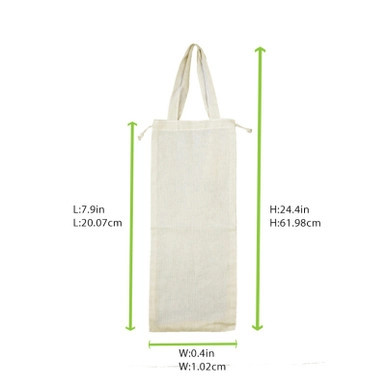 Traditional Cotton Bread Bag - L:7.9in H:19.7in - 50 pcs Traditional Cotton Bread Bag - L:7.9in H:19.7in - 50 pcs